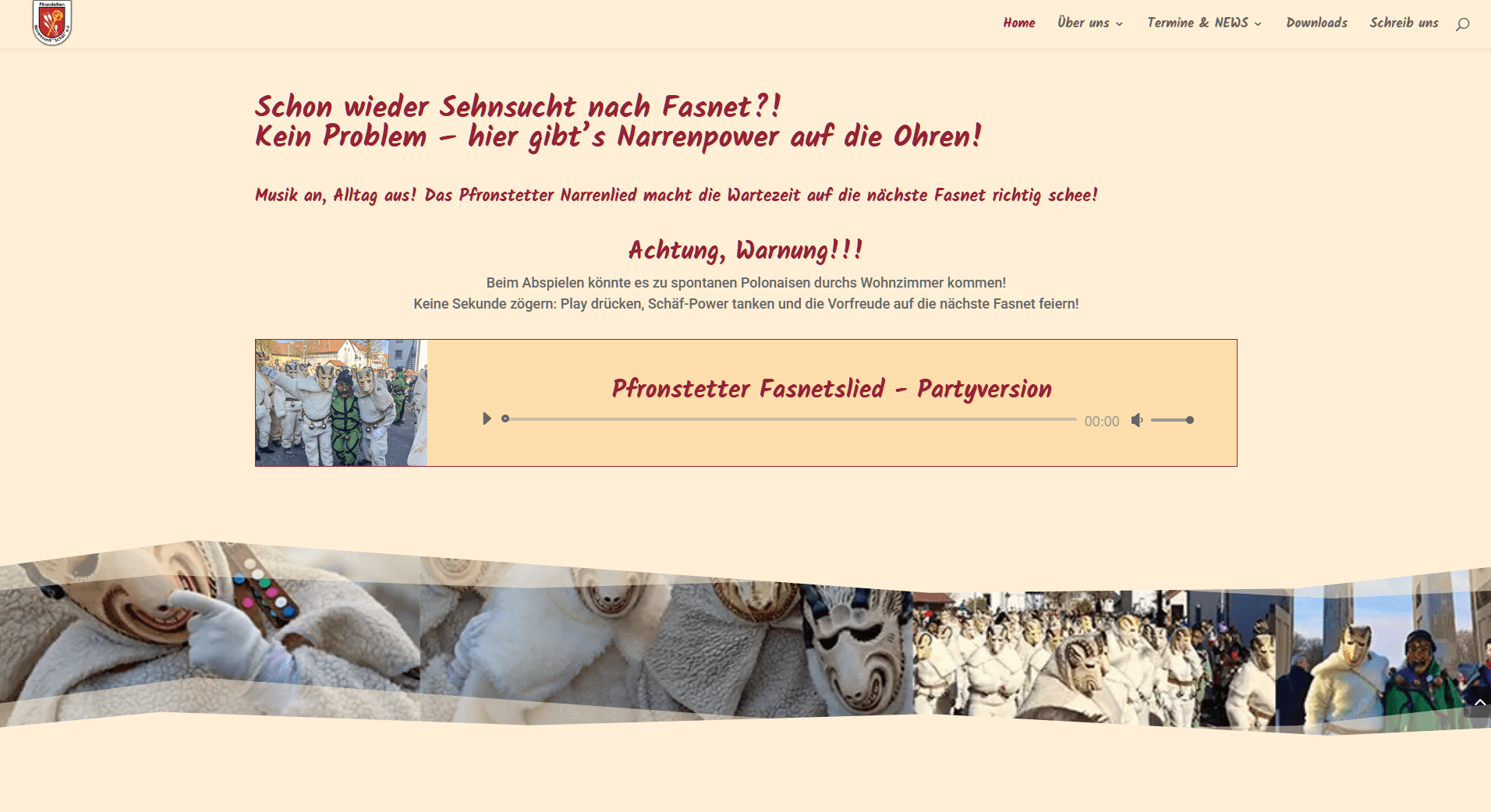 Lust auf Fasenets - Mucke? Dann bist du hier genau richtig bei der Narrenzunft Schäf e.V. Pfronstetten...